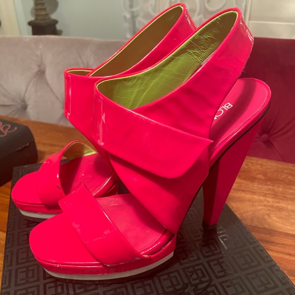 Shoes - Blonde Ambition Neon Pink heels size 8